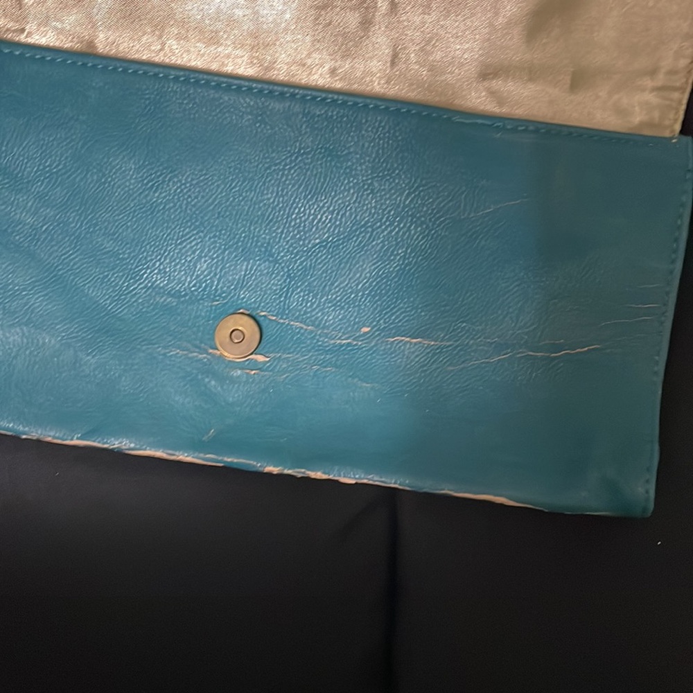 American Eagle Clutch, Teal, Good Used Condition, Some Wear - Picture 5 of 5
